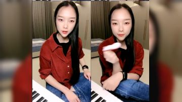 才艺气质美女！钢琴边弹边唱！脱光光弹，肉感身材自慰，跳蛋塞入揉穴，展示淫荡的一面